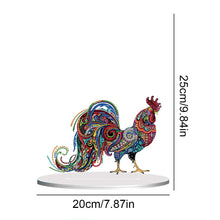 Load image into Gallery viewer, Diamond Painting Desktop Ornament Kit for Office Desktop Decor 20x25cm (Rooster)
