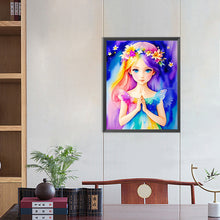 Load image into Gallery viewer, Diamond Painting - Full Round - girl praying devoutly (40*50CM)
