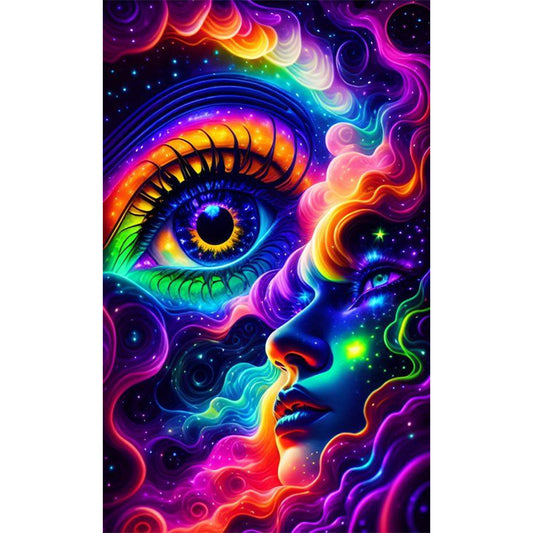 Diamond Painting - Full Round - Colorful cloud eyes (40*65CM)