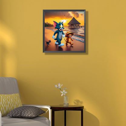 Diamond Painting - Full Round - cat and mouse (50*50CM)