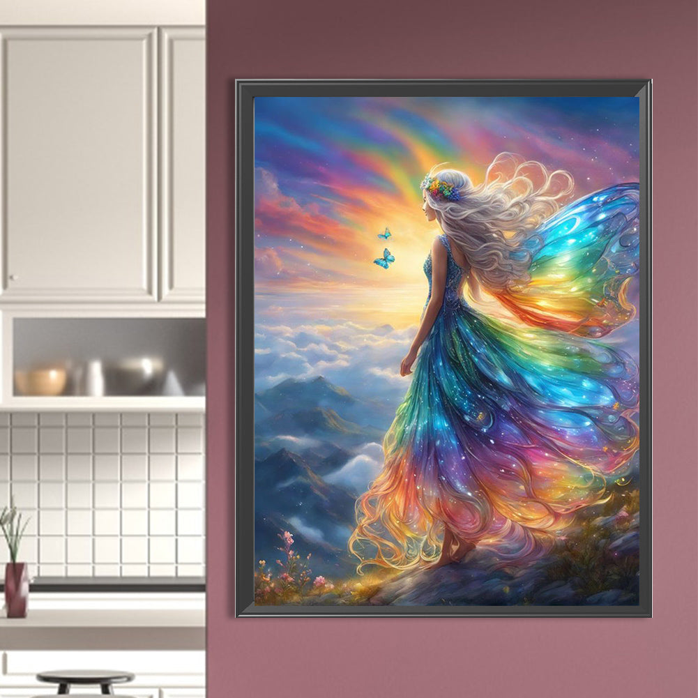 Diamond Painting - Full Round - butterfly angel (50*65CM)