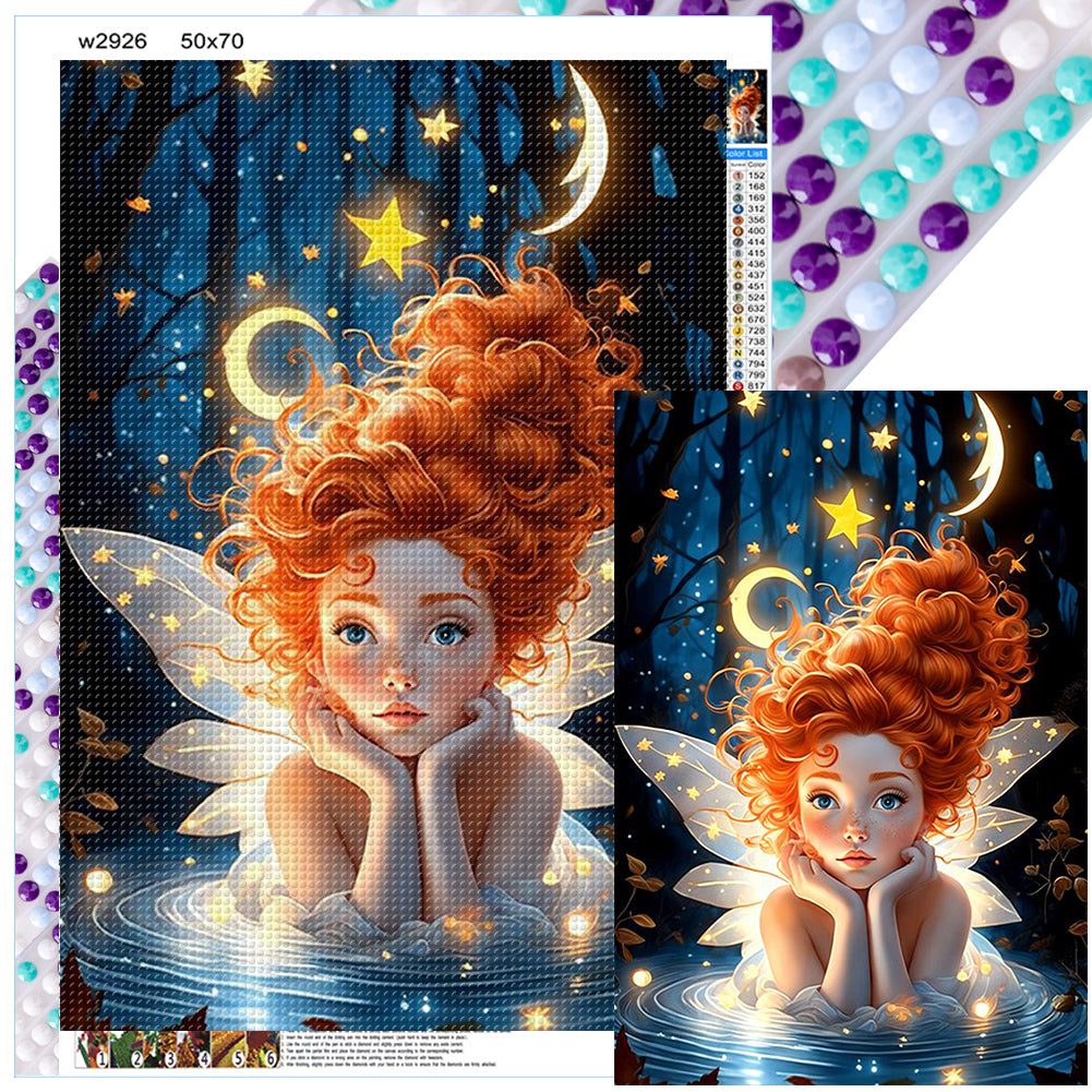 Diamond Painting - Full Round - butterfly elf (50*70CM)