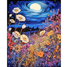 Load image into Gallery viewer, Diamond Painting - Full Round - Late night mountain wildflowers (40*50CM)
