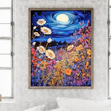 Load image into Gallery viewer, Diamond Painting - Full Round - Late night mountain wildflowers (40*50CM)
