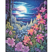 Load image into Gallery viewer, Diamond Painting - Full Round - Late night mountain wildflowers (40*50CM)

