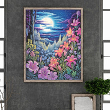 Load image into Gallery viewer, Diamond Painting - Full Round - Late night mountain wildflowers (40*50CM)
