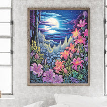 Load image into Gallery viewer, Diamond Painting - Full Round - Late night mountain wildflowers (40*50CM)
