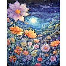 Load image into Gallery viewer, Diamond Painting - Full Round - Late night mountain wildflowers (40*50CM)
