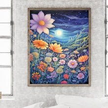 Load image into Gallery viewer, Diamond Painting - Full Round - Late night mountain wildflowers (40*50CM)
