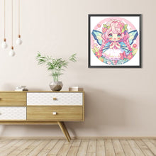 Load image into Gallery viewer, AB Diamond Painting - Full Round - pink hair cartoon girl (40*40CM)
