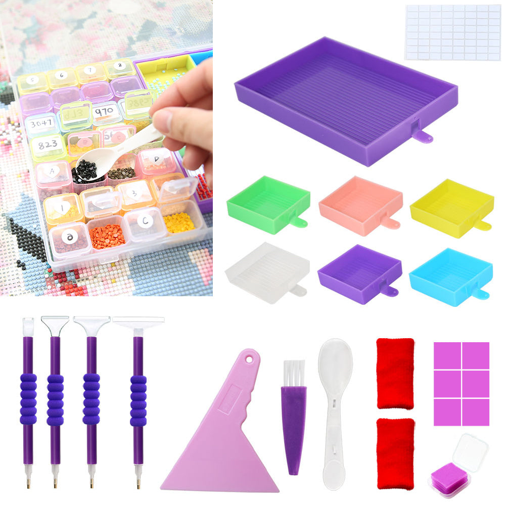 Diamond Art Pen with Trays 28 Grids Diamond Painting Tools for DIY Art Craft