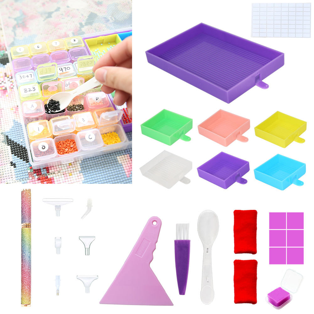 Diamond Art Pen with Trays 28 Grids Diamond Painting Tools for DIY Art Craft