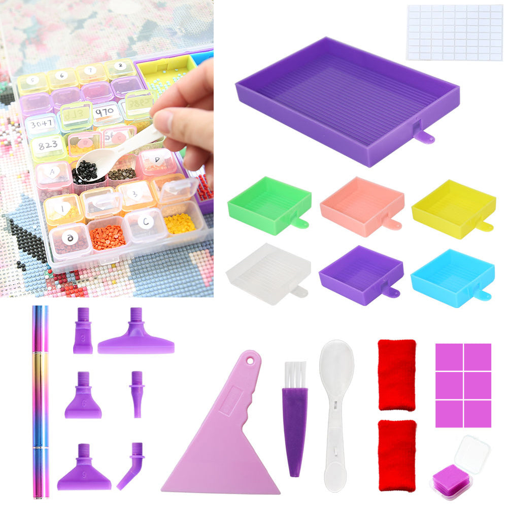 Diamond Art Pen with Trays 28 Grids Diamond Painting Tools for DIY Art Craft
