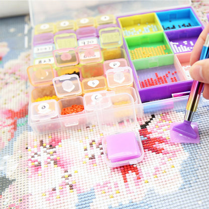 Diamond Art Pen with Trays 28 Grids Diamond Painting Tools for DIY Art Craft
