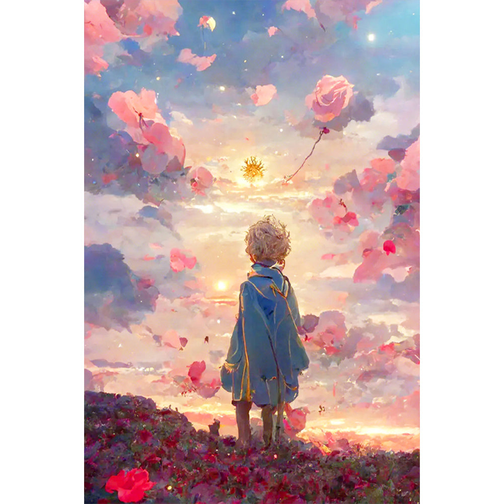 Diamond Painting - Full Round - The Little Prince and the Rose Field (40*60CM)