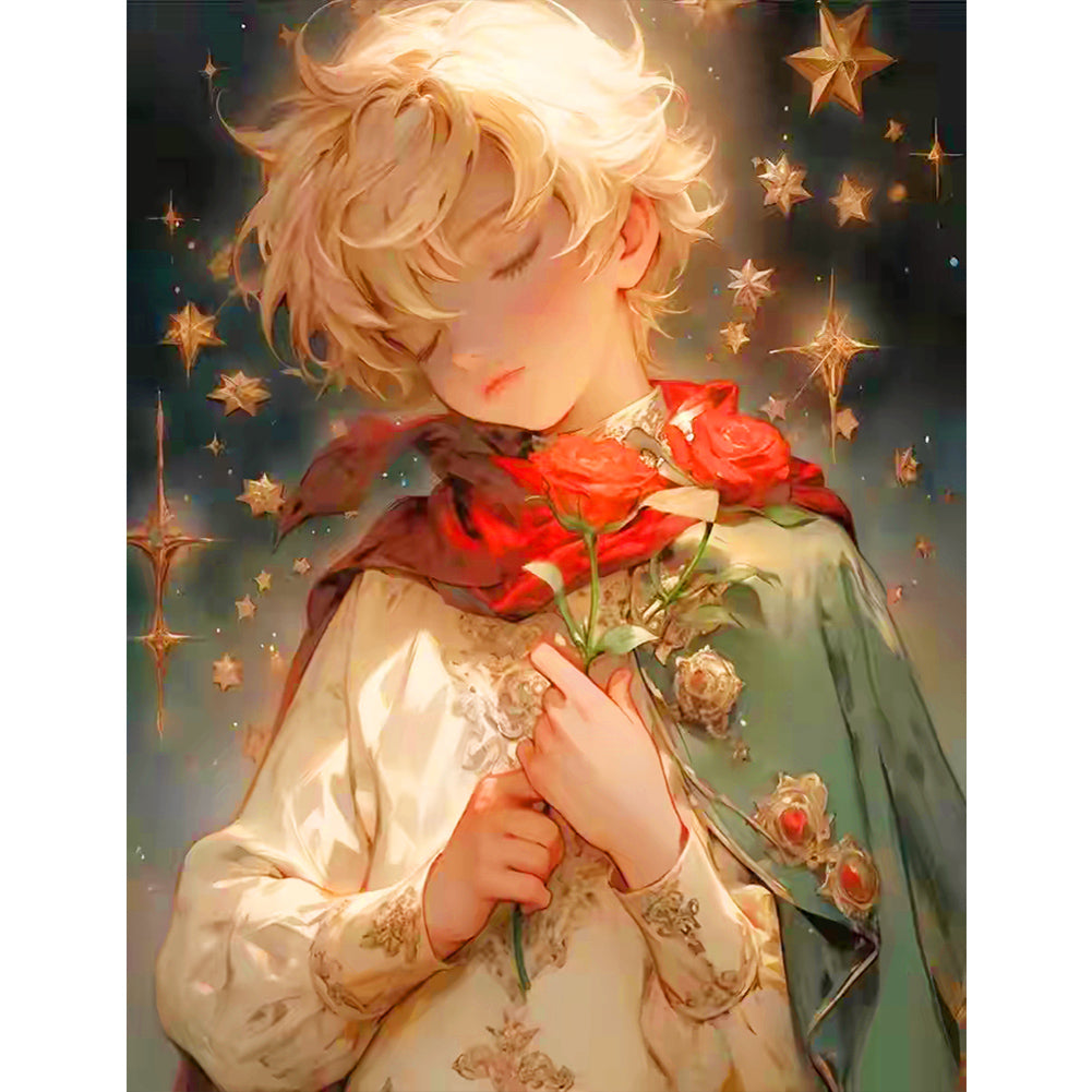 Diamond Painting - Full Round - The little prince and the rose (50*60CM)