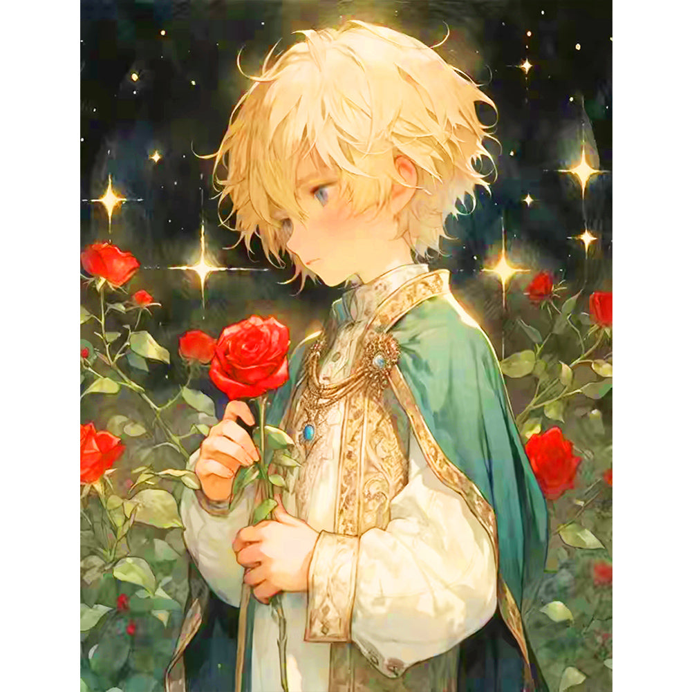 Diamond Painting - Full Round - The Little Prince and the Rose Field (50*60CM)