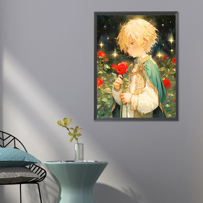 Diamond Painting - Full Round - The Little Prince and the Rose Field (50*60CM)