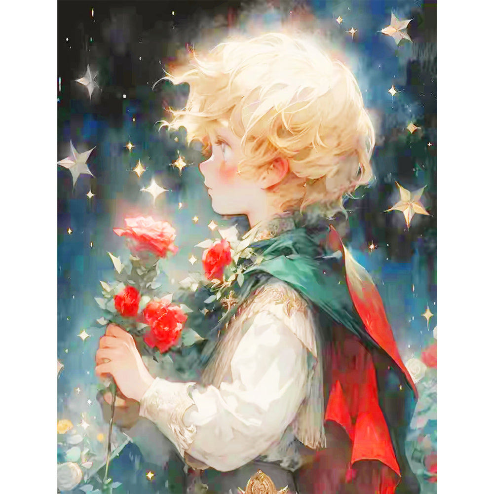 Diamond Painting - Full Round - The Little Prince and the Starry Rose (50*60CM)