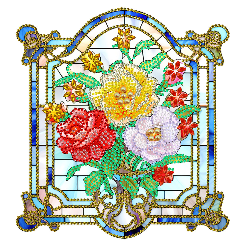 Diamond Painting - Partial Special Shaped - glass window grilles (30*30CM)