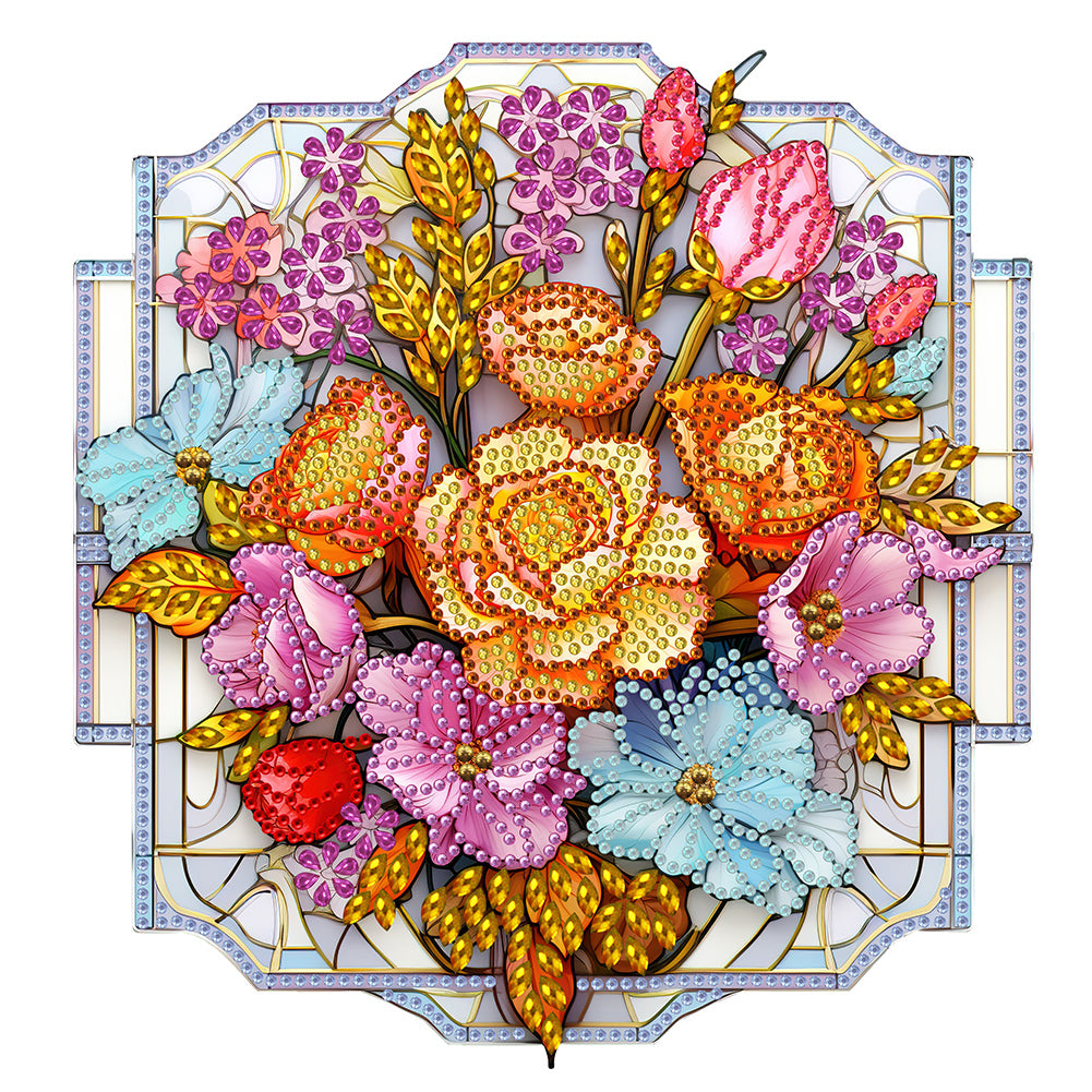Diamond Painting - Partial Special Shaped - glass window grilles (30*30CM)