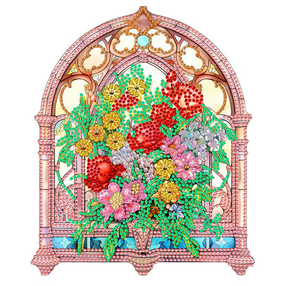 Diamond Painting - Partial Special Shaped - glass window grilles (30*30CM)