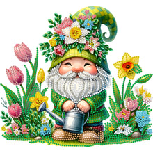 Load image into Gallery viewer, Diamond Painting - Partial Special Shaped - Garden Gnome (30*30CM)
