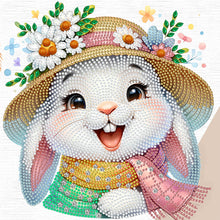 Load image into Gallery viewer, Diamond Painting - Partial Special Shaped - Little rabbit with flowers (30*30CM)
