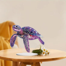Load image into Gallery viewer, 5D Diamond Painting Desktop Ornament for Home Office Desktop Decor (Sea Turtle)

