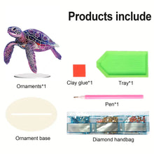 Load image into Gallery viewer, 5D Diamond Painting Desktop Ornament for Home Office Desktop Decor (Sea Turtle)
