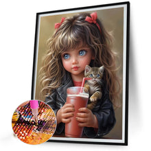Load image into Gallery viewer, Diamond Painting - Full Round - sweet cool girl (40*50CM)
