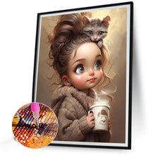 Load image into Gallery viewer, Diamond Painting - Full Round - sweet cool girl (40*50CM)
