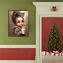 Load image into Gallery viewer, Diamond Painting - Full Round - sweet cool girl (40*50CM)
