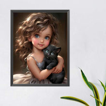 Load image into Gallery viewer, Diamond Painting - Full Round - sweet cool girl (40*50CM)
