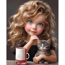 Load image into Gallery viewer, Diamond Painting - Full Round - sweet cool girl (40*50CM)
