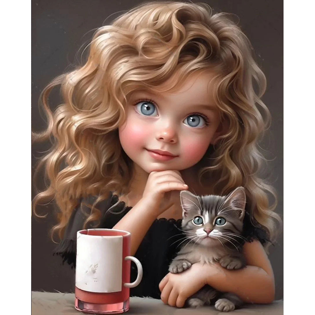 Diamond Painting - Full Round - sweet cool girl (40*50CM)