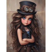 Load image into Gallery viewer, Diamond Painting - Full Round - sweet cool girl (30*40CM)
