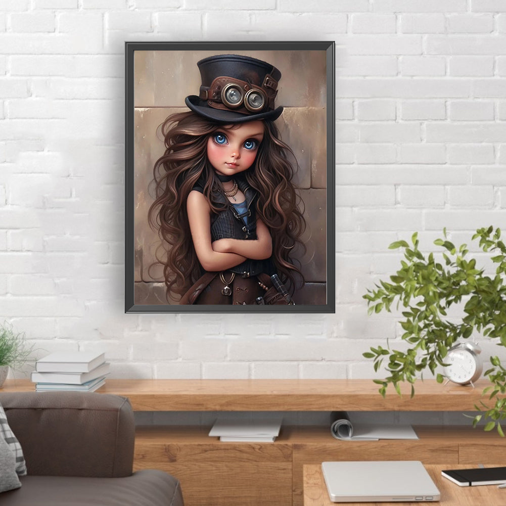 Diamond Painting - Full Round - sweet cool girl (30*40CM)