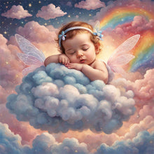 Load image into Gallery viewer, Diamond Painting - Full Round - sleeping angel child (30*30CM)
