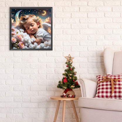 Diamond Painting - Full Round - sleeping angel child (30*30CM)