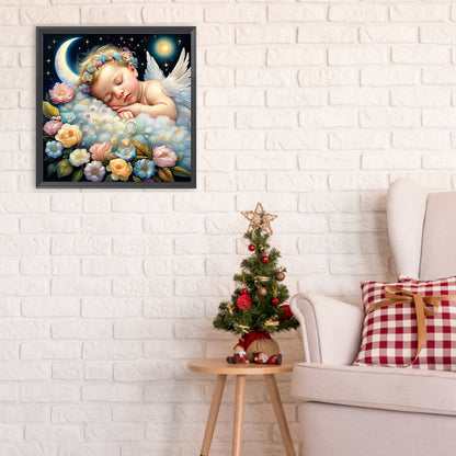 Diamond Painting - Full Round - sleeping angel child (30*30CM)