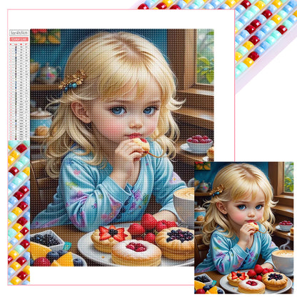 Diamond Painting - Full Square - little girl holding animals (30*40CM)