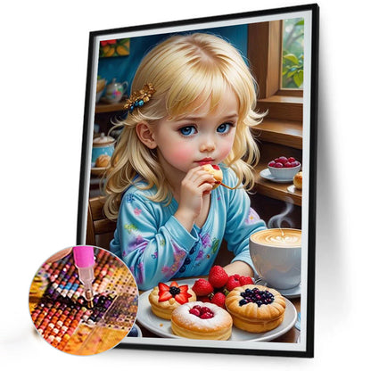 Diamond Painting - Full Square - little girl holding animals (30*40CM)