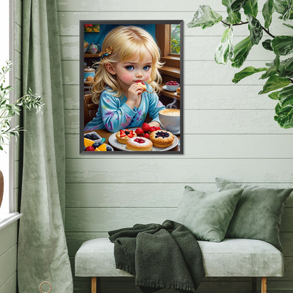 Diamond Painting - Full Square - little girl holding animals (30*40CM)