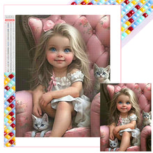 Load image into Gallery viewer, Diamond Painting - Full Square - little girl holding animals (30*40CM)
