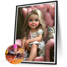 Load image into Gallery viewer, Diamond Painting - Full Square - little girl holding animals (30*40CM)
