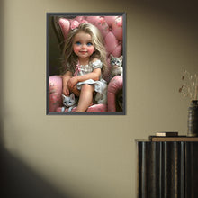Load image into Gallery viewer, Diamond Painting - Full Square - little girl holding animals (30*40CM)
