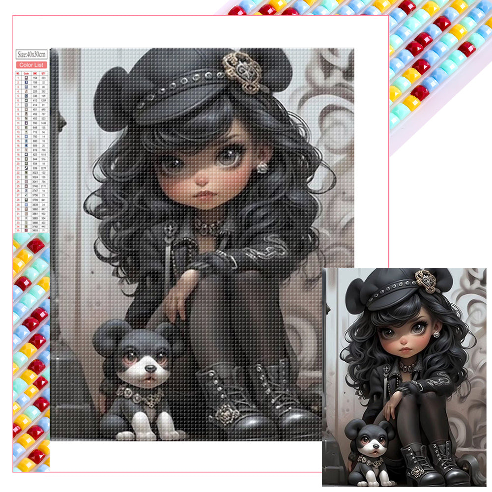 Diamond Painting - Full Square - cool girl (30*40CM)