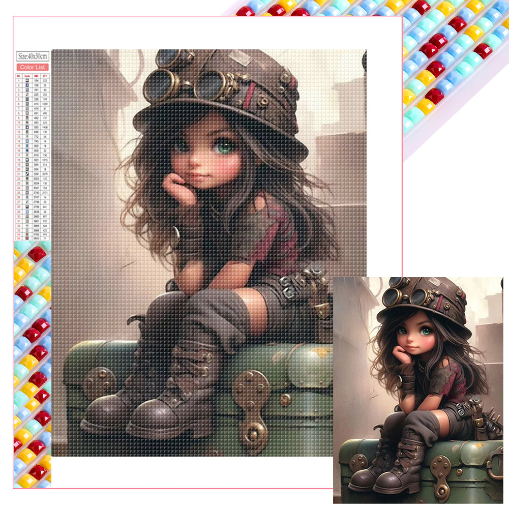 Diamond Painting - Full Square - cool girl (30*40CM)