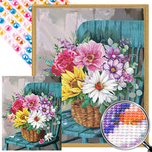 Load image into Gallery viewer, AB Diamond Painting - Full Round - flower basket on chair (40*50CM)

